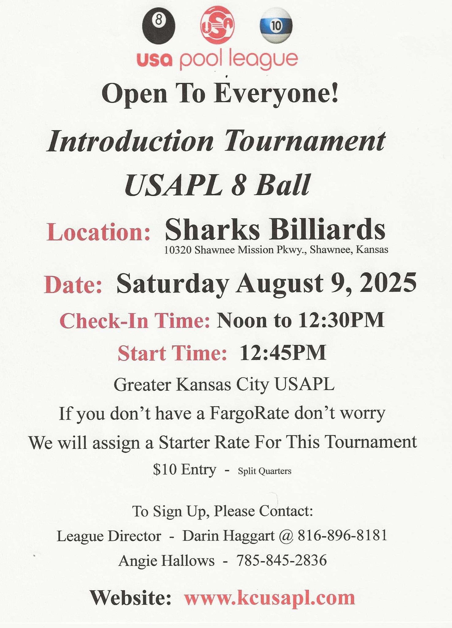 Tournament flyer / rules image
